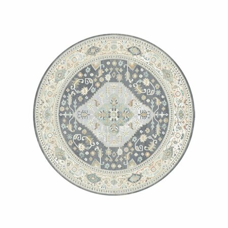 MAYBERRY RUG 5 ft. 3 in. Windsor Aria Round Rug, Ivory WD4032 5RD